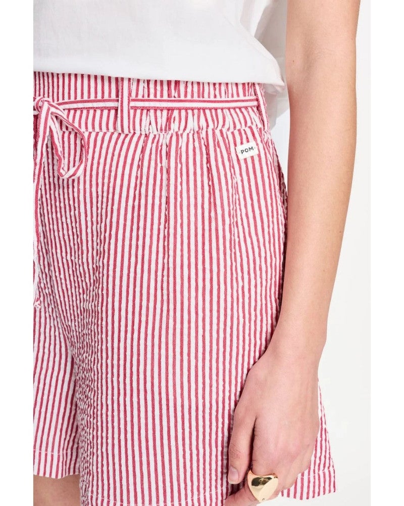 SHORTS - Seersucker Red White Rood SHORTS - Seersucker Red White Rood
