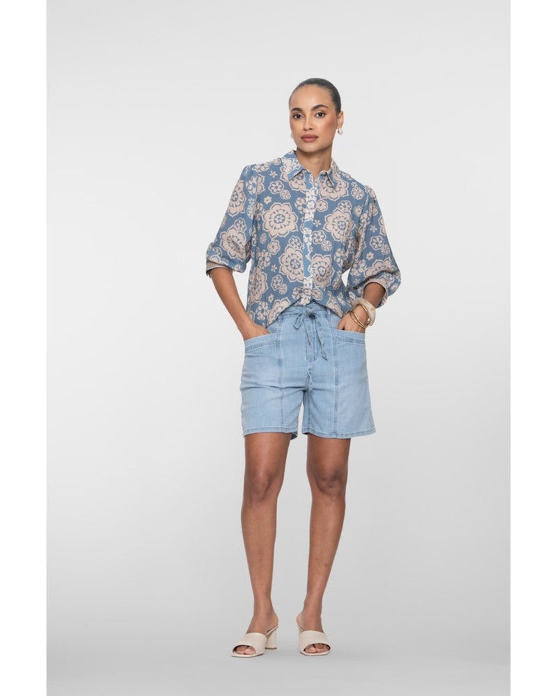 Blouse Flower Cloud Blauw Blouse Flower Cloud Blauw