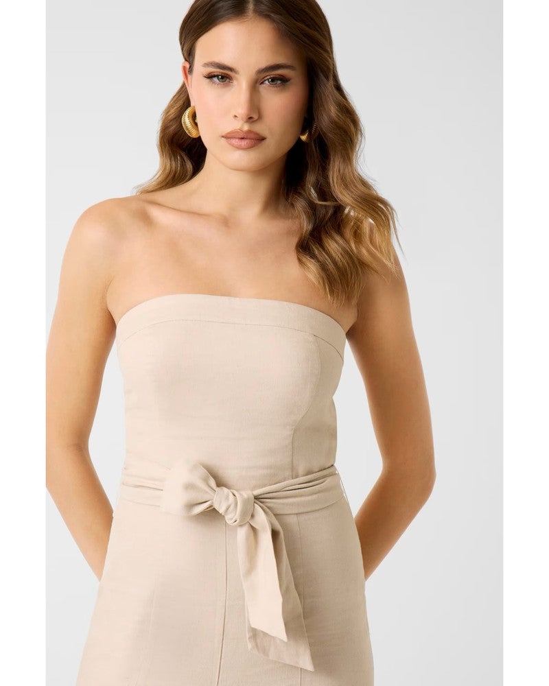 Jackie Linen Jumpsuit Zand Jackie Linen Jumpsuit Zand