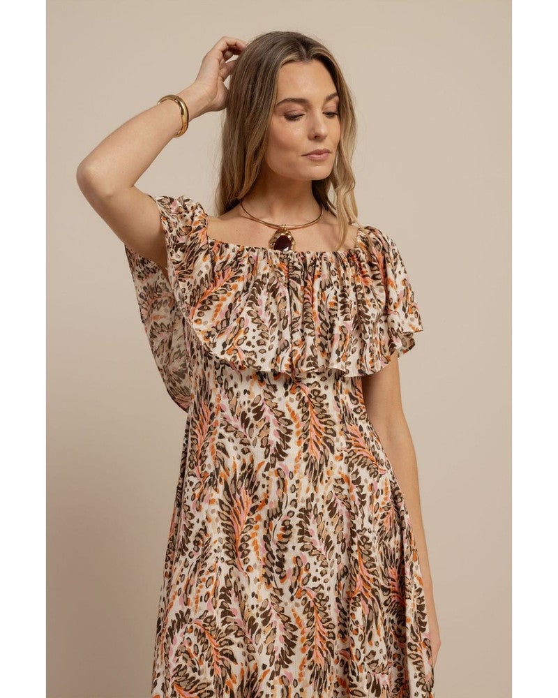 Froukje feather dress Multi Froukje feather dress Multi