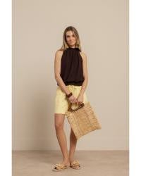 Zena broderie shorts Geel Zena broderie shorts Geel