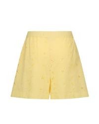 Zena broderie shorts Geel Zena broderie shorts Geel
