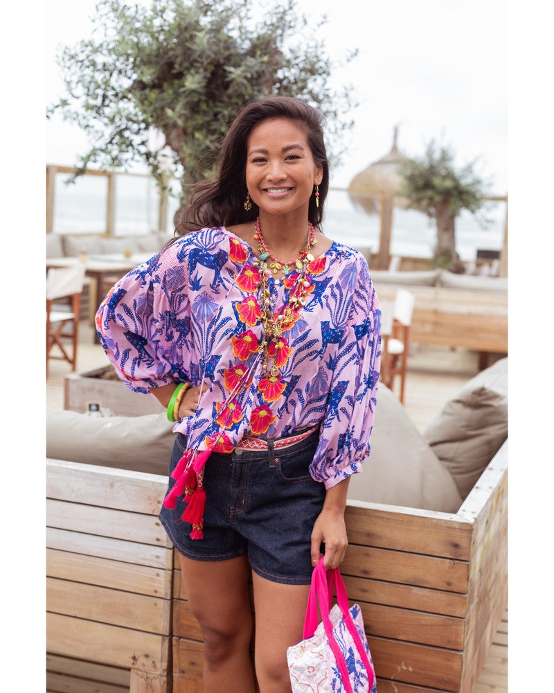 Blue Tiger Blouse Blauw Blue Tiger Blouse Blauw