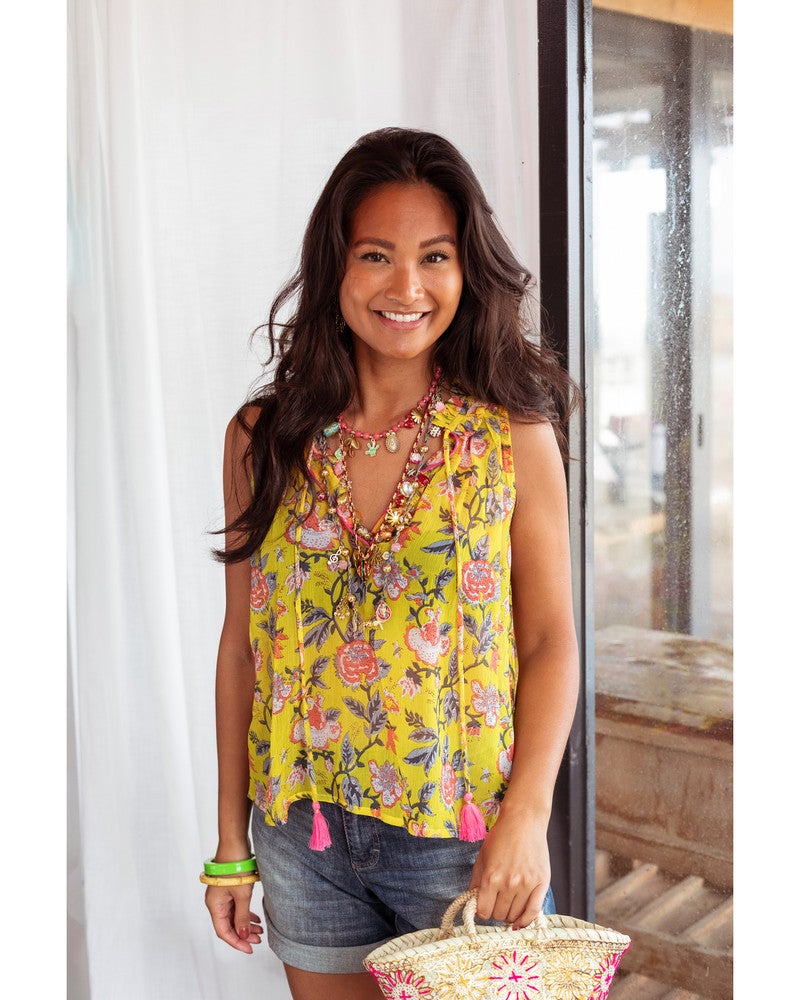 Yellow Chiffon Blouse Geel Yellow Chiffon Blouse Geel