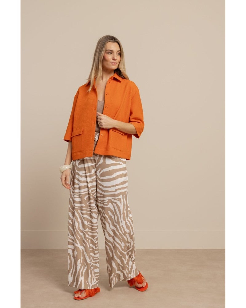 Hallie waffle jacket Oranje Hallie waffle jacket Oranje