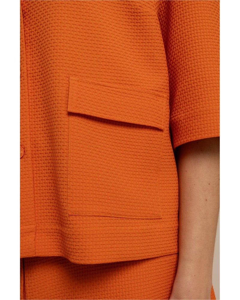 Hallie waffle jacket Oranje Hallie waffle jacket Oranje
