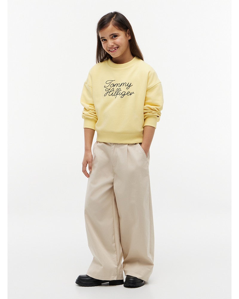 TOMMY HILFIGER CREW SWEATSHIRT Geel TOMMY HILFIGER CREW SWEATSHIRT Geel