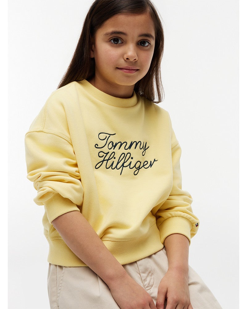 TOMMY HILFIGER CREW SWEATSHIRT Geel TOMMY HILFIGER CREW SWEATSHIRT Geel