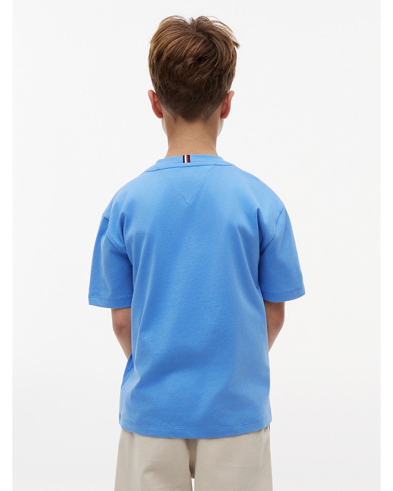 TOMMY FLAG GRAFFITI T-SHIRT Blauw TOMMY FLAG GRAFFITI T-SHIRT Blauw