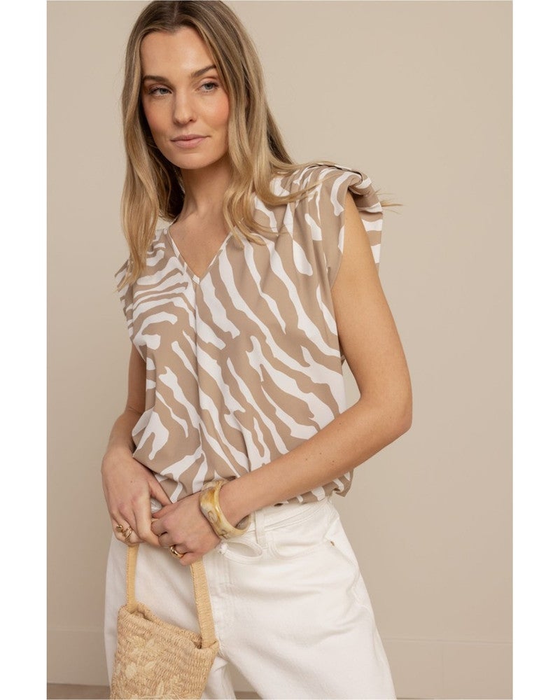 Leone zebra vneck top Bruin 1 Leone zebra vneck top Bruin 1