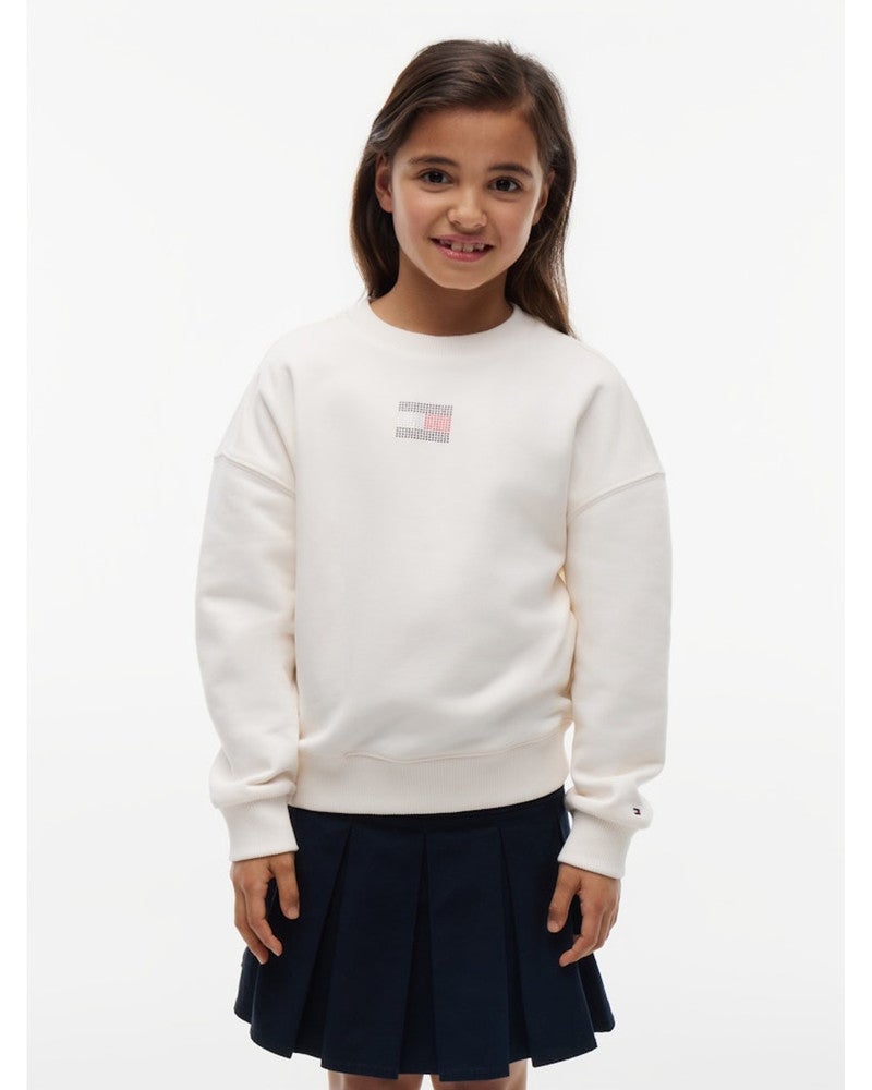 TOMMY RHINESTONE SWEATSHIRT Wit 1 TOMMY RHINESTONE SWEATSHIRT Wit 1