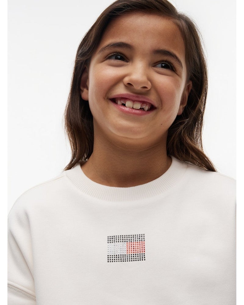 TOMMY RHINESTONE SWEATSHIRT Wit 1 TOMMY RHINESTONE SWEATSHIRT Wit 1