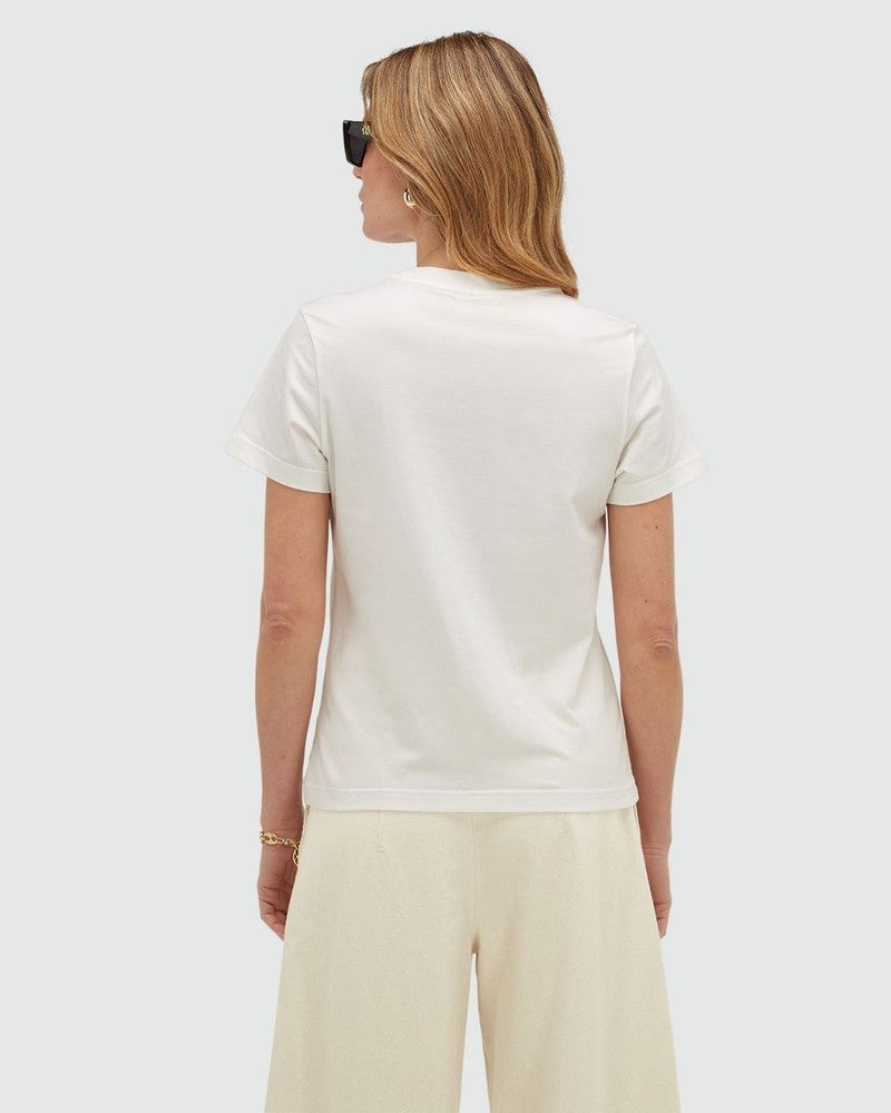 DORIE regular fit T-shirt Off White DORIE regular fit T-shirt Off White