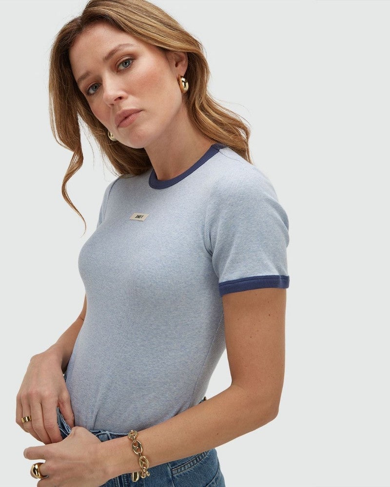 CODY slim fit T-shirt with logo Blauw CODY slim fit T-shirt with logo Blauw