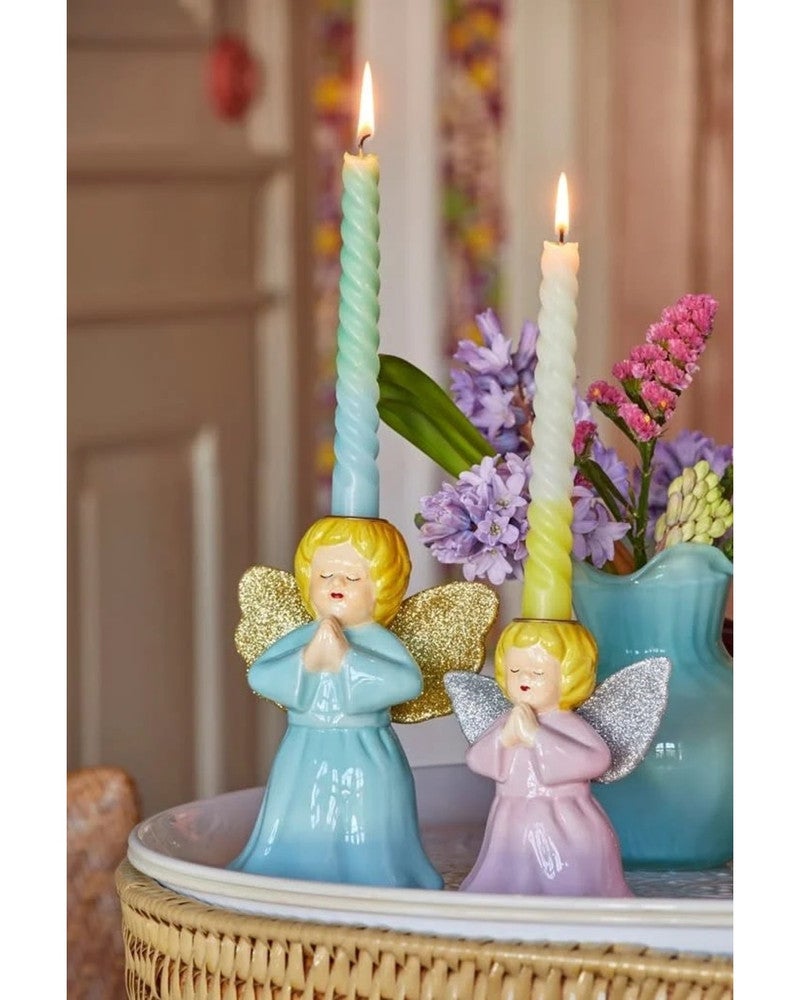 AS00 RICE Ceramic Candleholder Angel Baby Blue Blauw KL AS00 RICE Ceramic Candleholder Angel Baby Blue Blauw KL