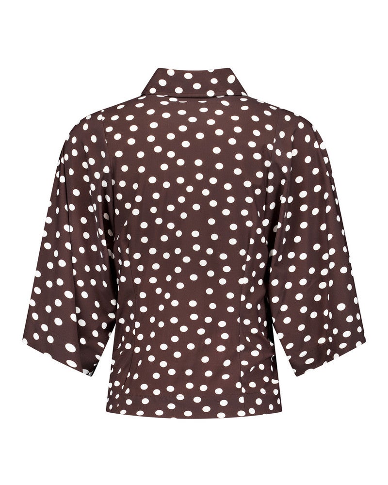 Fabienne dot blouse Bruin 1 Fabienne dot blouse Bruin 1