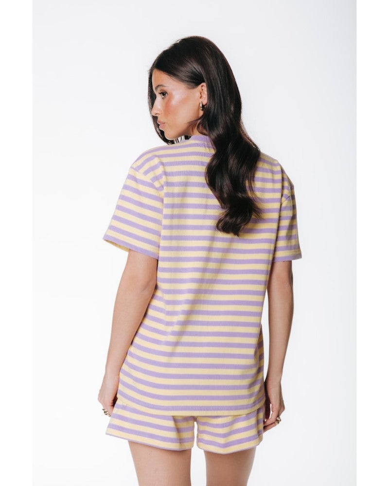 Jess Striped Sweatshort Multi Jess Striped Sweatshort Multi