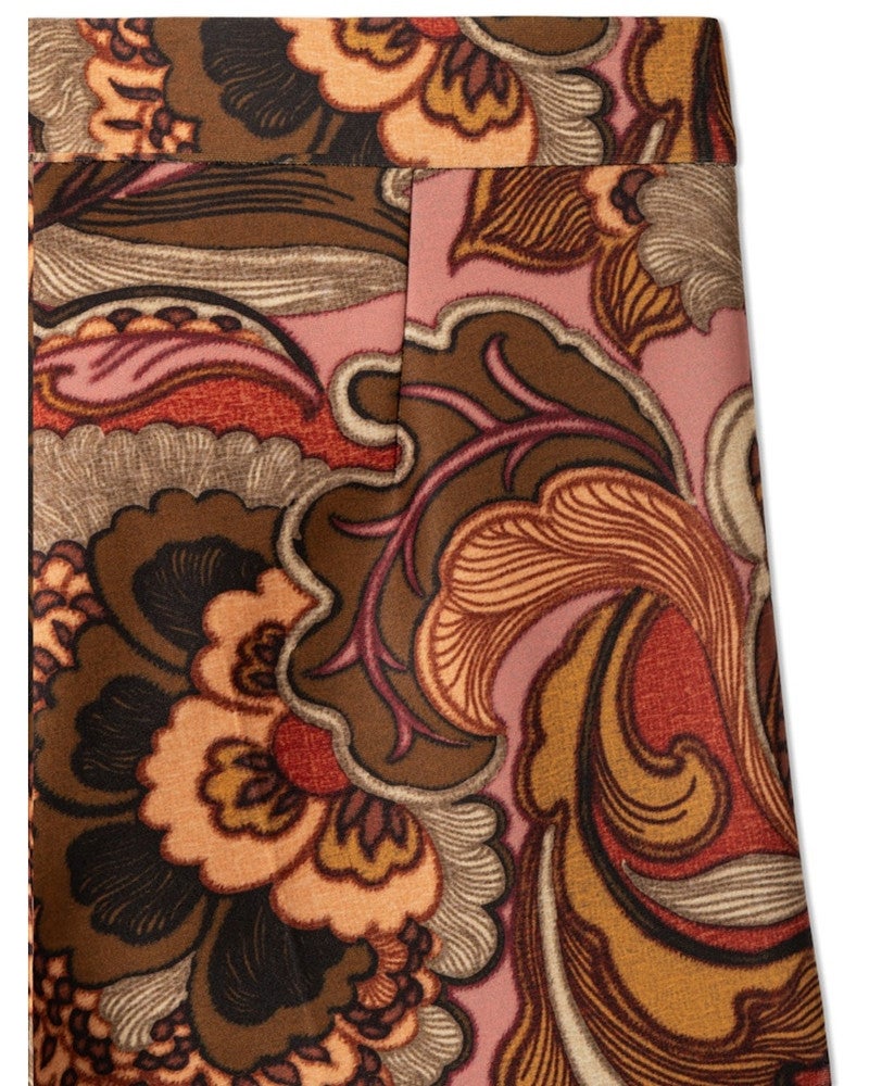 Francis Retro Flower Print On Neoprene Goud Francis Retro Flower Print On Neoprene Goud