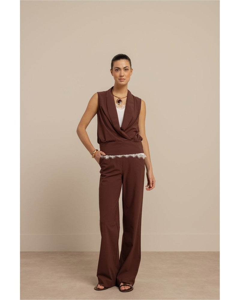 Hanne wrap top Bruin 1 Hanne wrap top Bruin 1