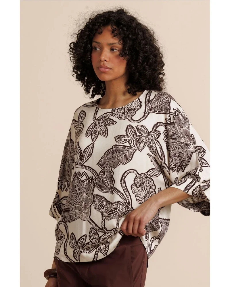 Madison flower top Beige Madison flower top Beige