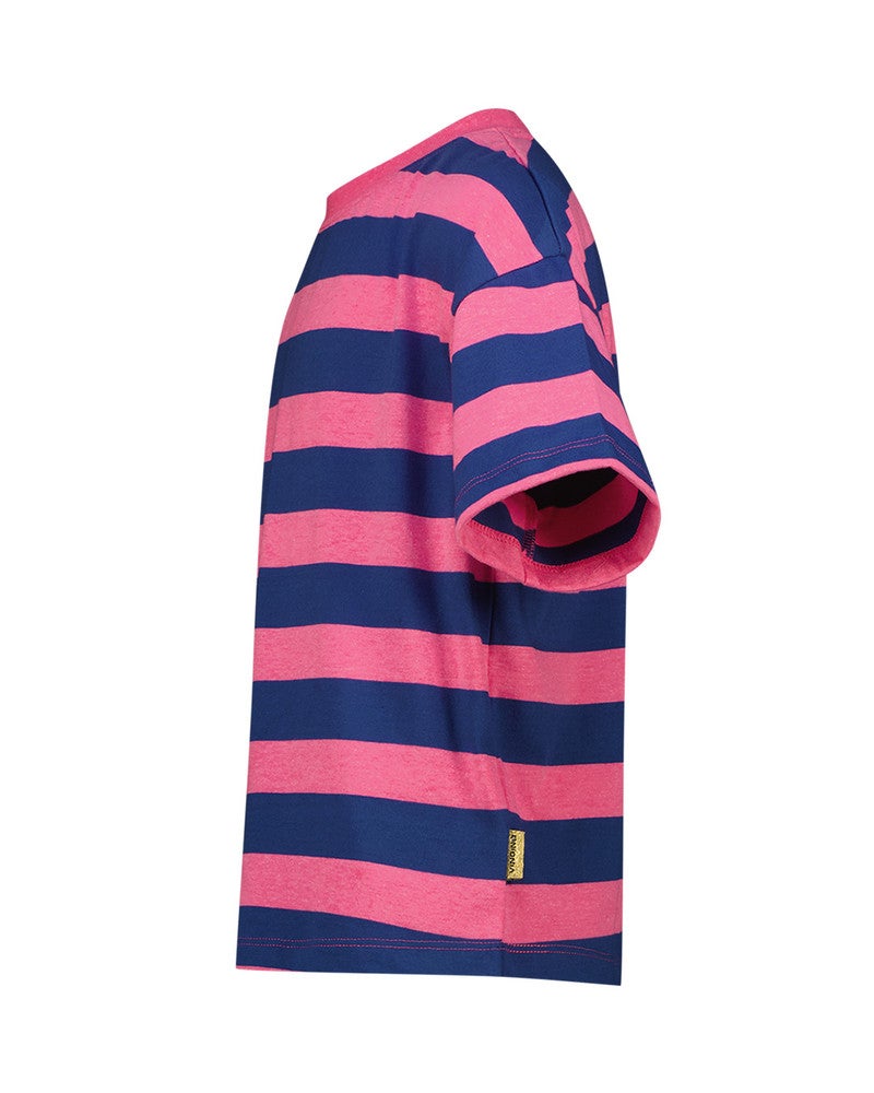 Basic-Tee Stripe Block Roze Basic-Tee Stripe Block Roze