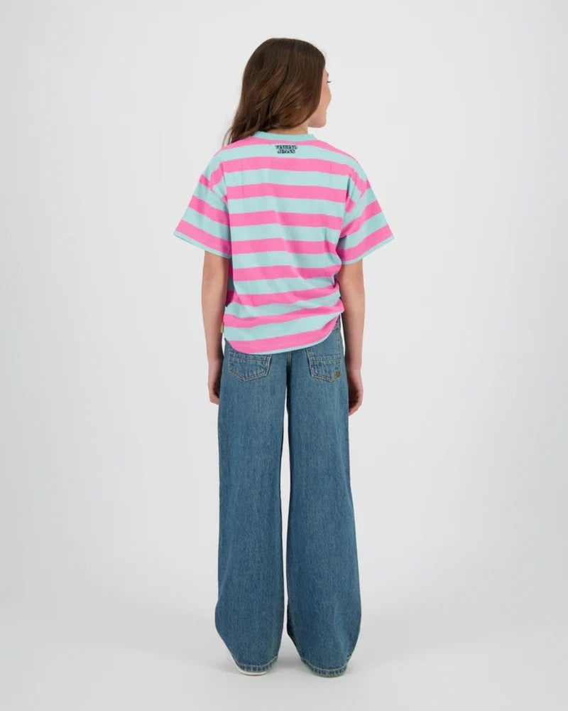 Basic-Tee Stripe Block Blauw Basic-Tee Stripe Block Blauw