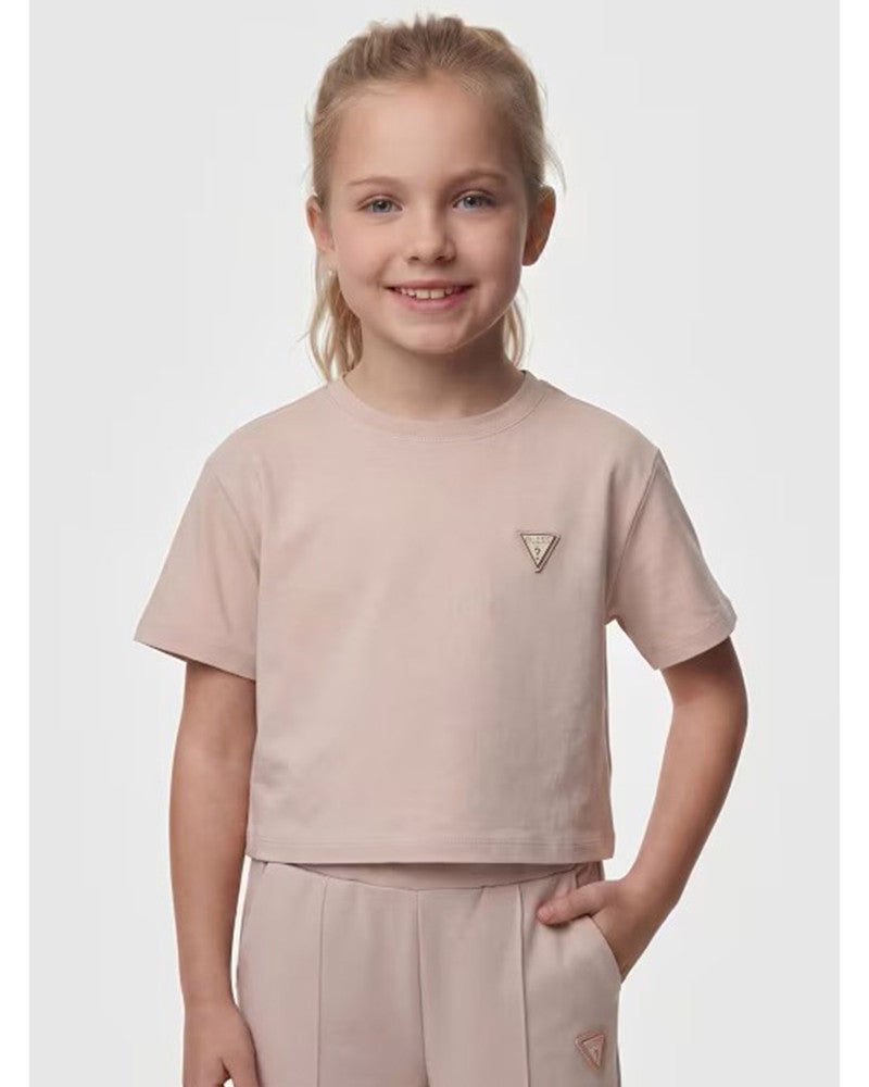 Oversized ss T-shirt Badge Beige Oversized ss T-shirt Badge Beige