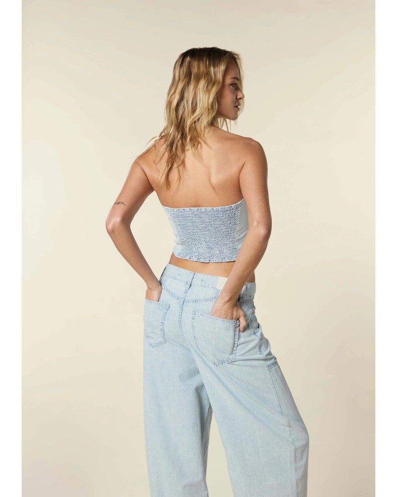 Denim Bandana Top Blauw Denim Bandana Top Blauw