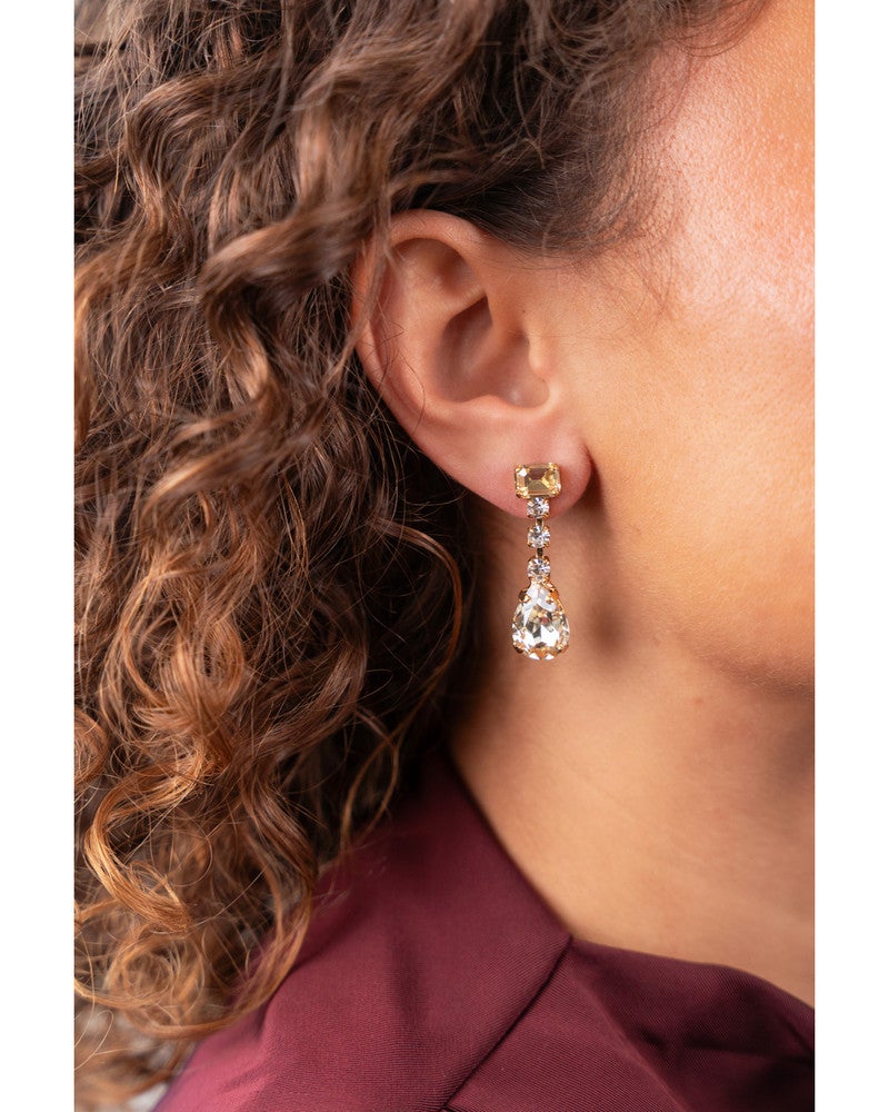Earring String Teardrop S Goud Earring String Teardrop S Goud