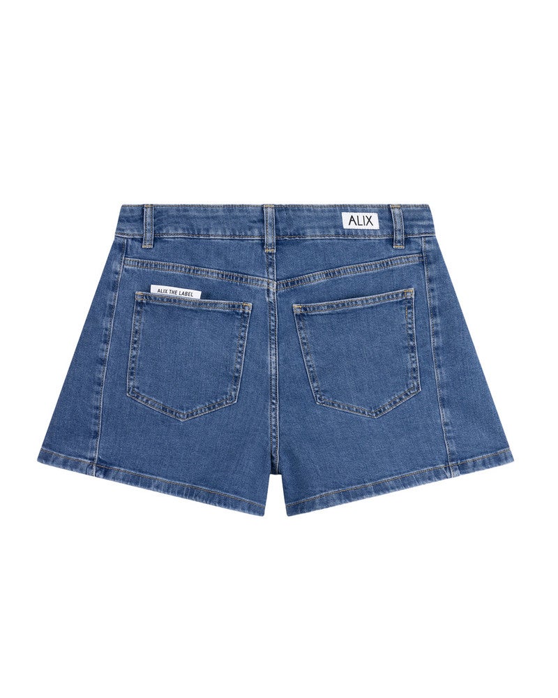ladies woven denim shorts Blauw ladies woven denim shorts Blauw