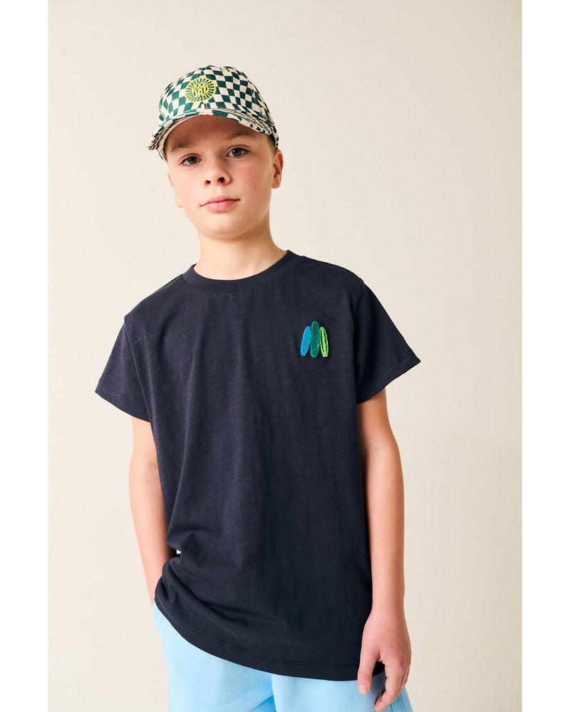 Ocean Bay Tee Backprint Donker Blauw Ocean Bay Tee Backprint Donker Blauw