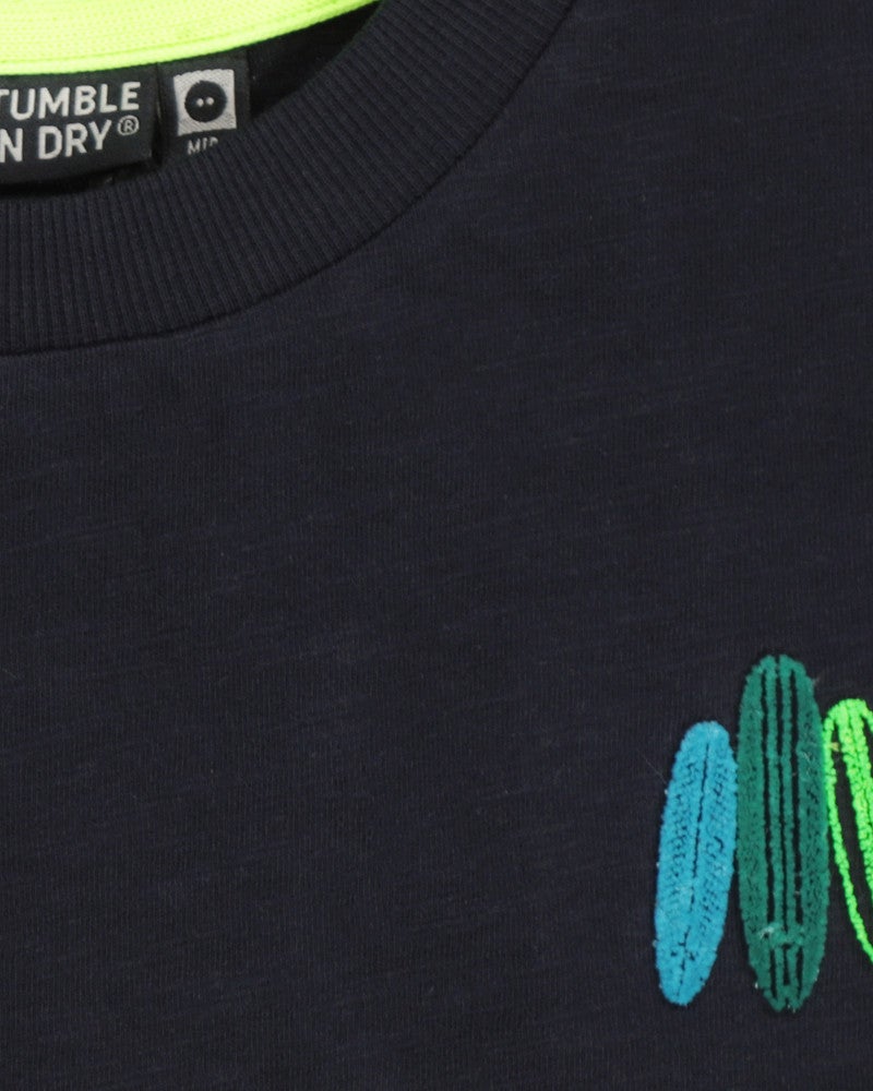 Ocean Bay Tee Backprint Donker Blauw Ocean Bay Tee Backprint Donker Blauw
