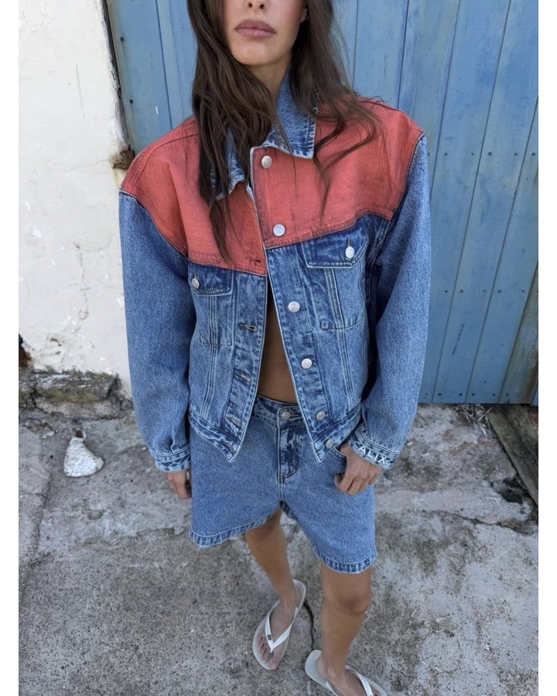 ladies woven bermuda denim shorts Blauw ladies woven bermuda denim shorts Blauw