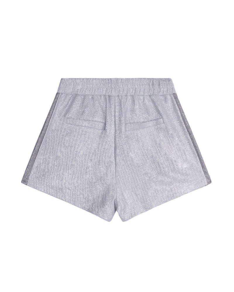 ladies knitted foil shorts Grijs ladies knitted foil shorts Grijs