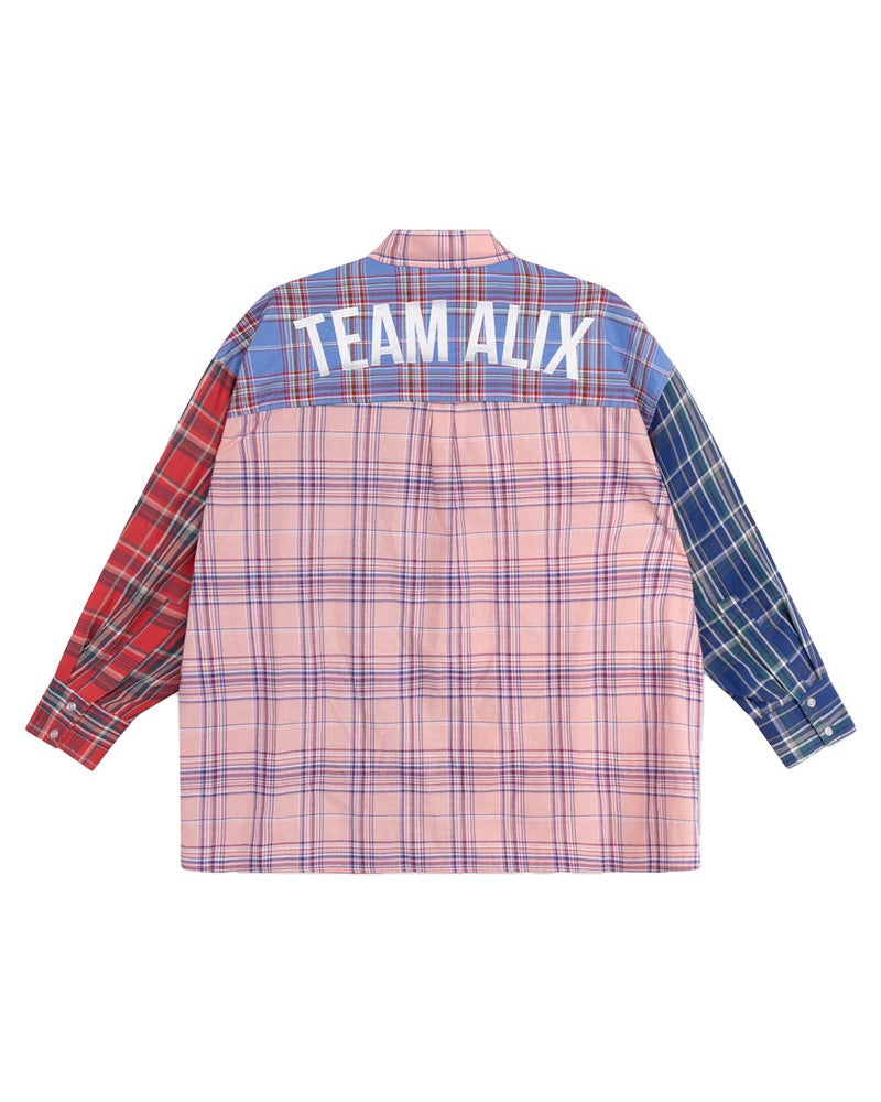 ladies woven check mix blouse Multi ladies woven check mix blouse Multi