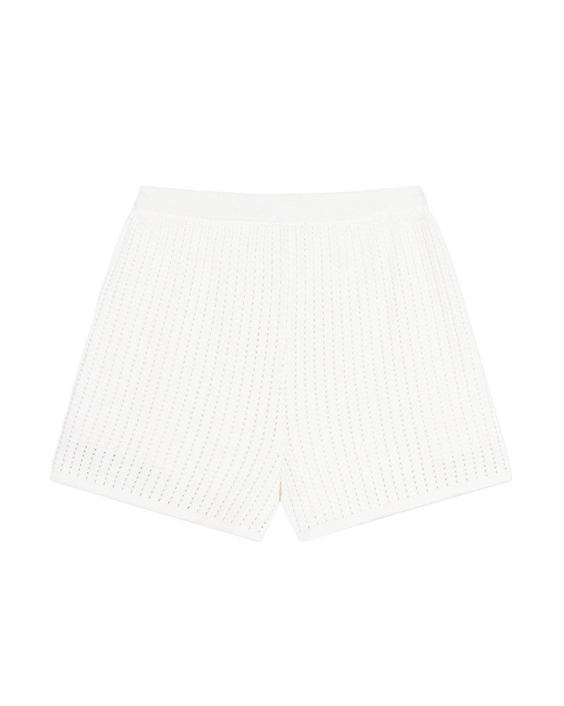ladies knitted ajour shorts Ecru ladies knitted ajour shorts Ecru