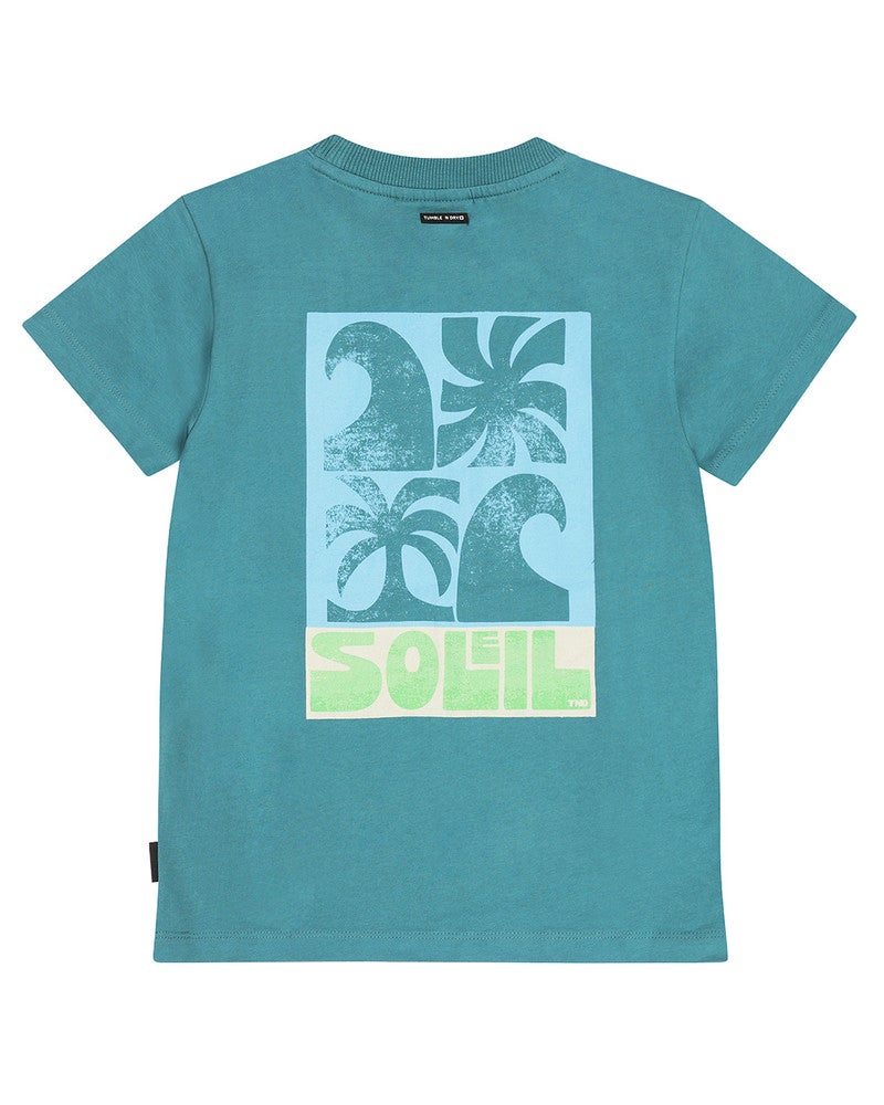Tonga Tee Backprint Waves Blauw Tonga Tee Backprint Waves Blauw
