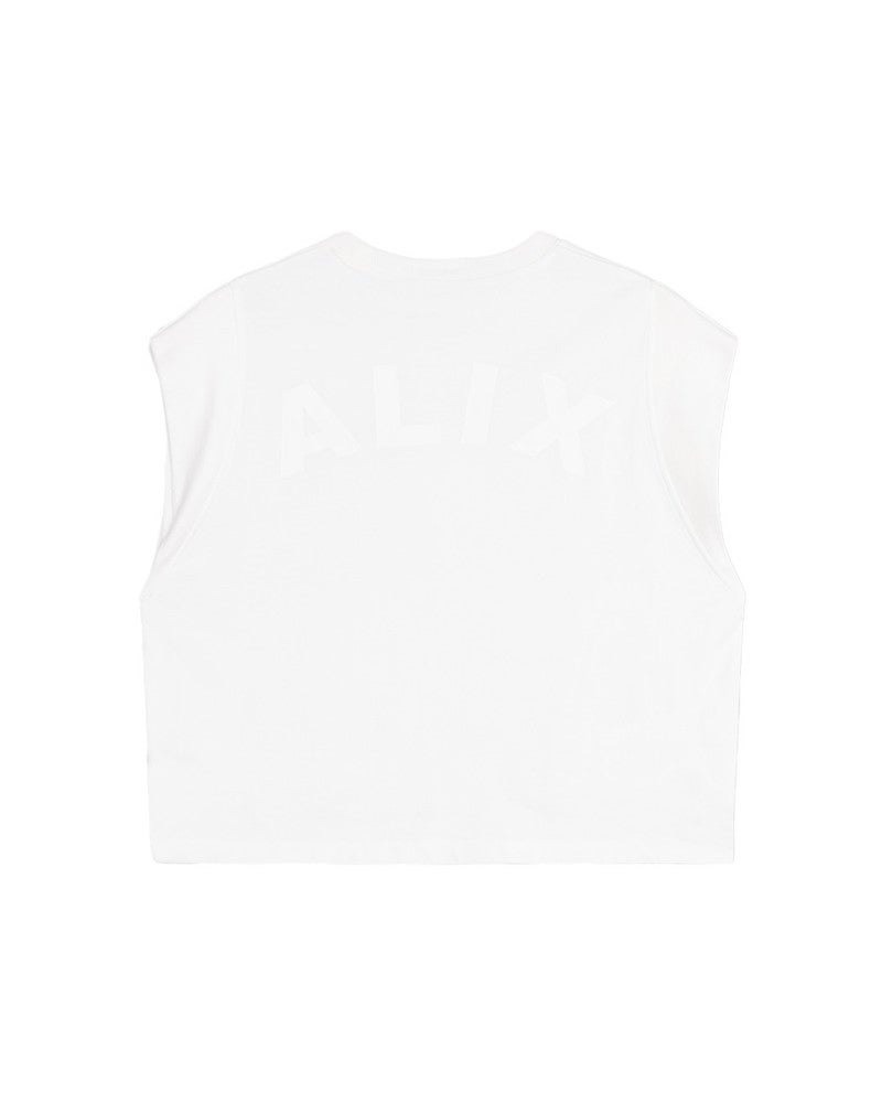 ladies knitted sleeveless t-shirt Off White ladies knitted sleeveless t-shirt Off White