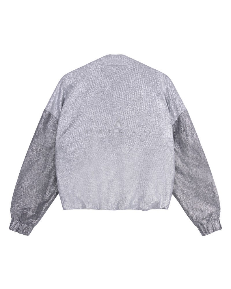 ladies knitted foil balloon bomber Grijs ladies knitted foil balloon bomber Grijs