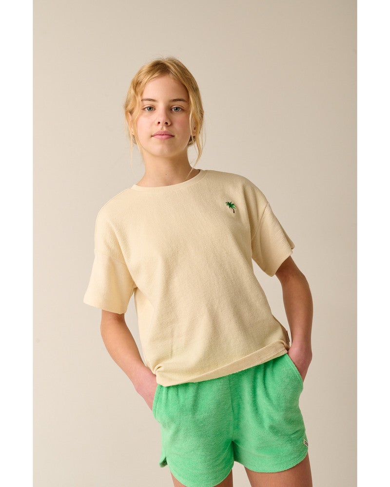Maringa Tee Palm Backprint Ecru Maringa Tee Palm Backprint Ecru