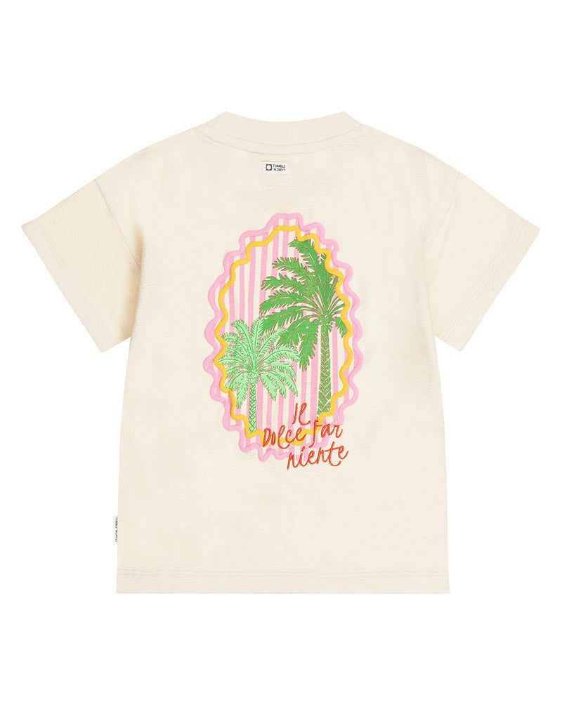 Maringa Tee Palm Backprint Ecru Maringa Tee Palm Backprint Ecru