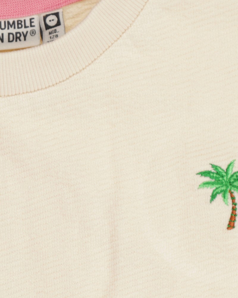 Maringa Tee Palm Backprint Ecru Maringa Tee Palm Backprint Ecru
