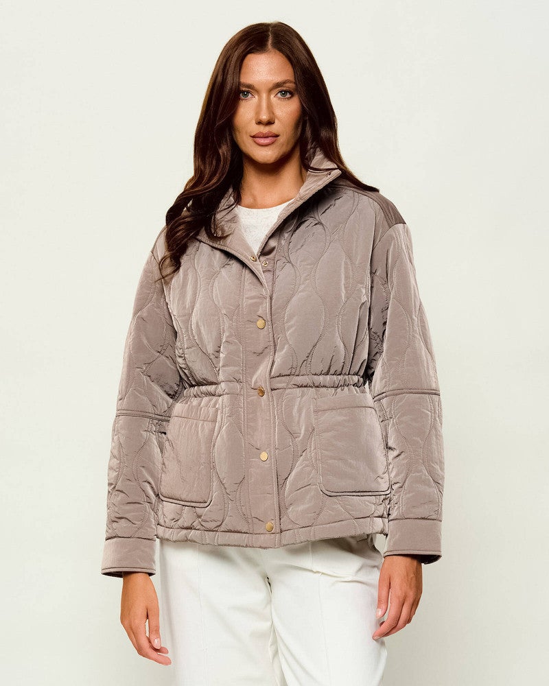 CORINNE ONION QUILTING JACKET Beige CORINNE ONION QUILTING JACKET Beige