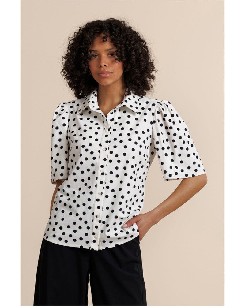 Poppy dot butterfly blouse Ecru Poppy dot butterfly blouse Ecru