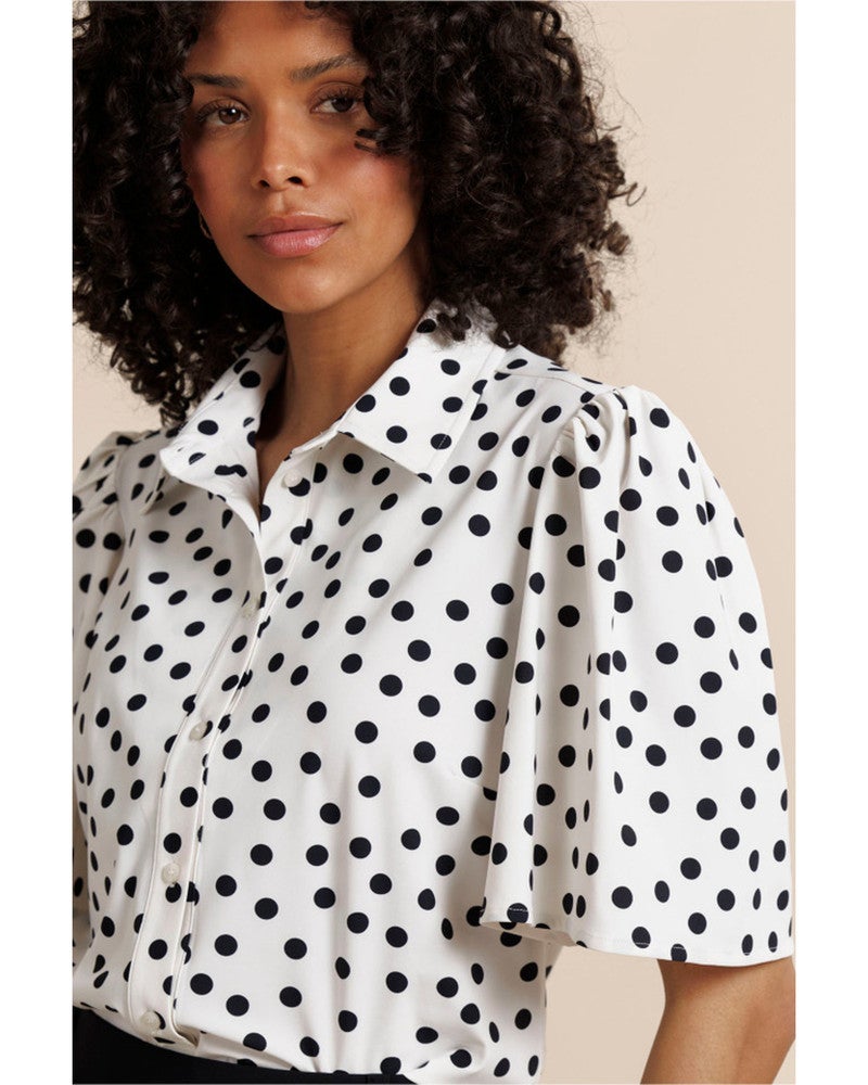 Poppy dot butterfly blouse Ecru Poppy dot butterfly blouse Ecru