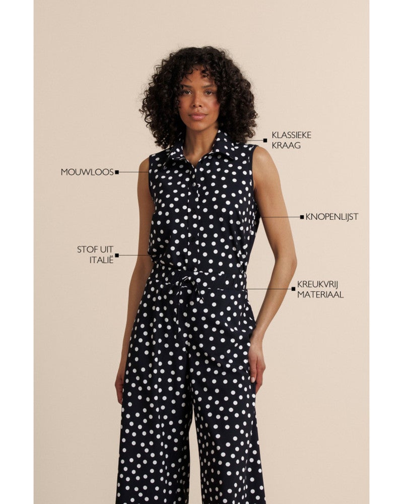 Bobby dot sls blouse Zwart 1 Bobby dot sls blouse Zwart 1