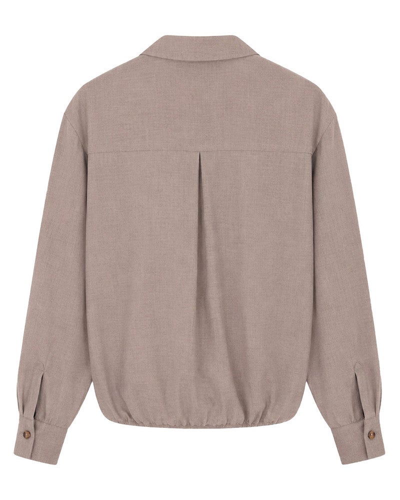 Ozzy Wrap Blouse Beige Ozzy Wrap Blouse Beige