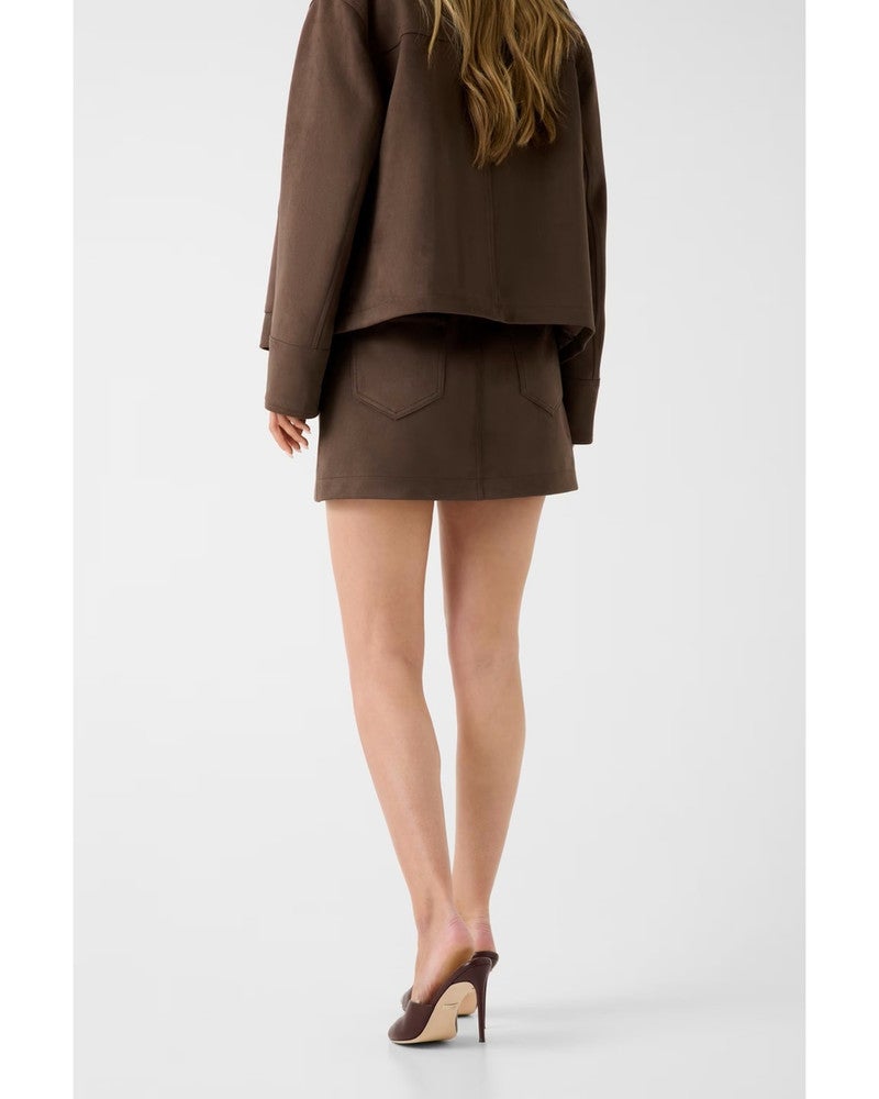 GRACE SUEDE SKIRT Bruin 1 GRACE SUEDE SKIRT Bruin 1