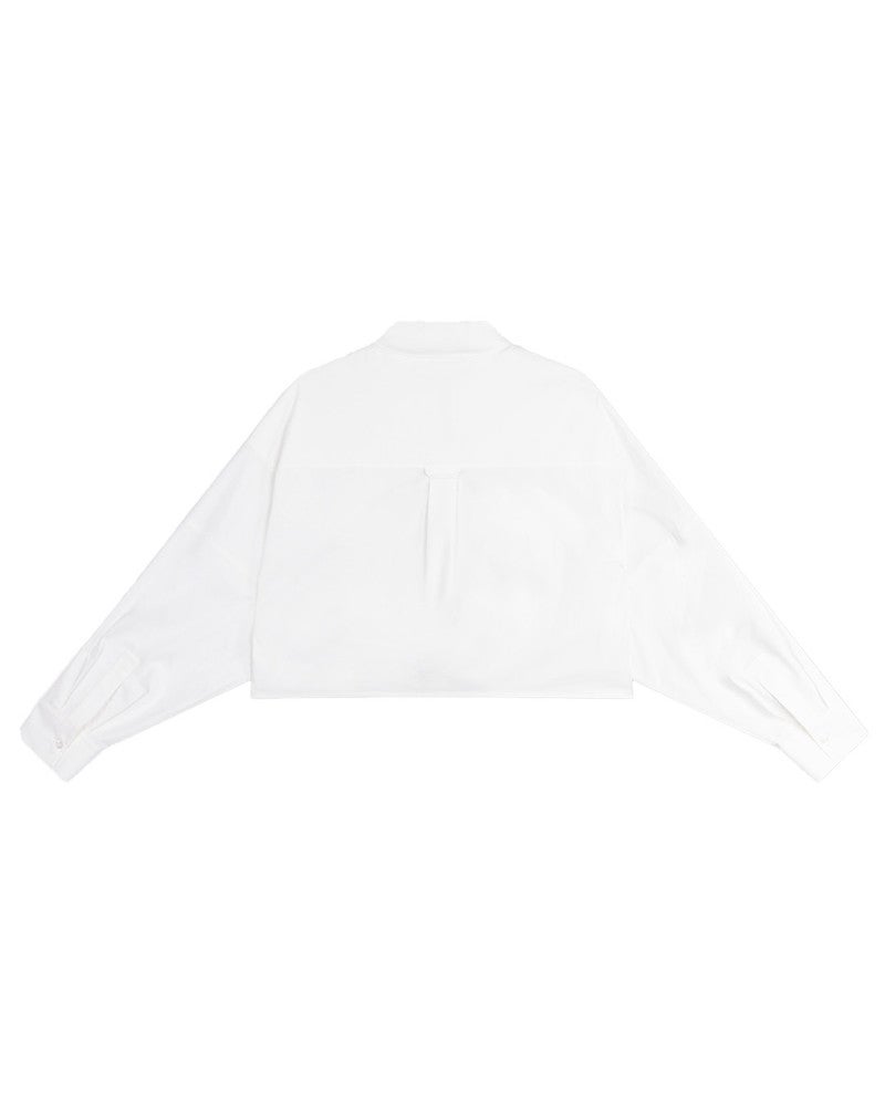 ladies woven cropped blouse logo Off White ladies woven cropped blouse logo Off White