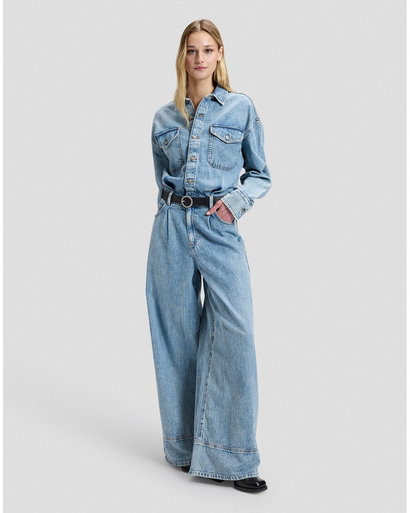 LS JUMPSUIT ALL DAY Blauw LS JUMPSUIT ALL DAY Blauw